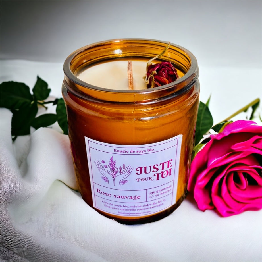 Bougie Rose Sauvage